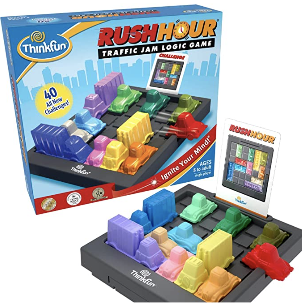 A photograph of the board game Rush Hour