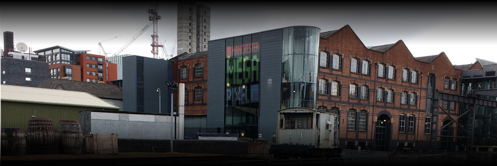 Photograph of the Science and Industry Museum window where the MegaPixel image was built